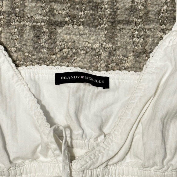 Brandy Melville/John Galt White Tiffany/Edith Front Tie Tank ♡ 14 x 15 (small) - Picture 3 of 8